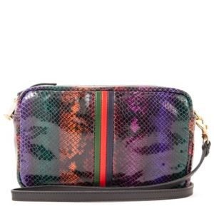 RARE Clare V. Snake Embossed Leather Crossbody